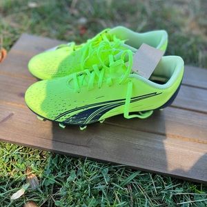 Puma Ultra Match FG/AG Lace-Up Green Womens Soccer Cleats Size 7.5